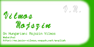 vilmos mojszin business card